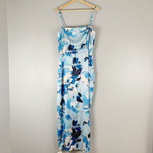 Abercrombie & Fitch Blue Floral Midi Dress